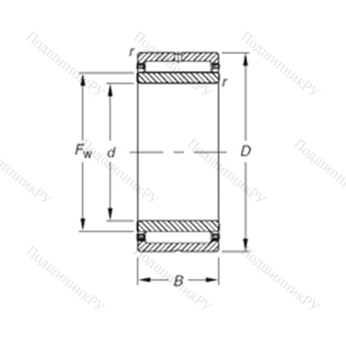 Подшипник игольчатый радиальный NKJS 45 от производителя  TIMKEN Подшипник игольчатый радиальный NKJS 45 от производителя  TIMKEN