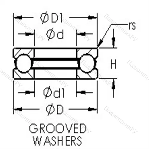 Подшипники шариковые упорные F 3-8M от производителя  AST