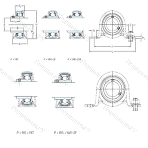 Подшипниковый узел шариковый радиальный P 30 TR от производителя  SKF
