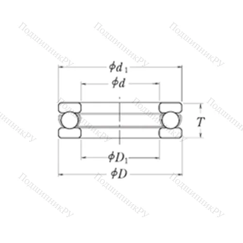 Подшипник шариковый упорный MT 3.1/2