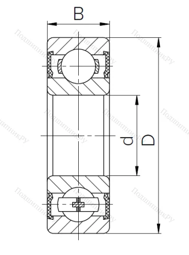 Шариковый однорядный подшипник 6-1180305 AC 17 в Орле