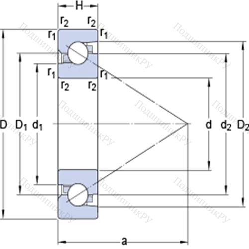 Прецизионные одинарные упорно-радиальные шарикоподшипники для винтовых передач BSD 4090 C от производителя  SKF