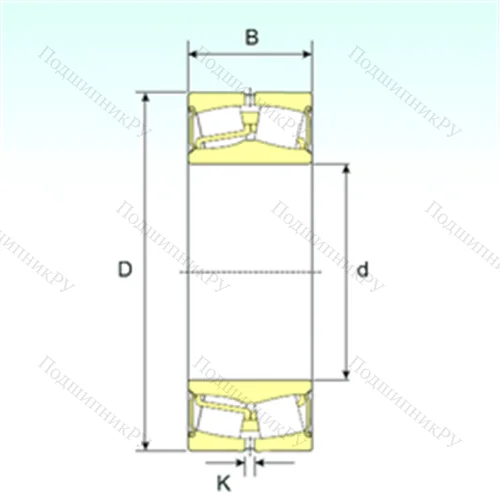 Подшипник роликовый радиальный самоцентрирующийся 23132-2RS от производителя  ISB