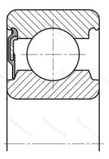 Подшипник 6006 RS размер 30x55x13 от производителя  SKF Подшипник 6006 RS размер 30x55x13 от производителя  SKF