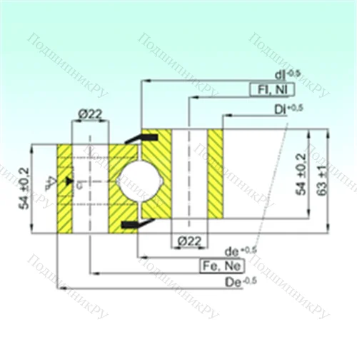 Подшипник шариковый опорно-поворотный NB 1.25.1255.200-1PPN