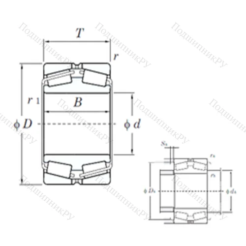 Подшипник роликовый радиально-упорный 45232 от производителя  KOYO