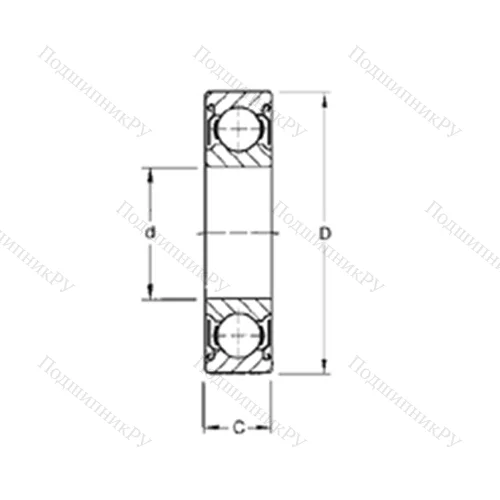 Подшипник шариковый радиальный 6812-ZZ от производителя  CYSD Подшипник шариковый радиальный 6812-ZZ от производителя  CYSD