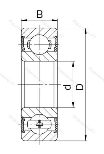 Миниатюрный шариковый подшипник 180023 T (623 2RST) PJGTX8ONAX в Орле