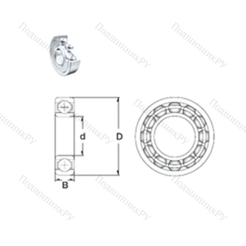 Подшипник шариковый радиальный S 61802-2Z