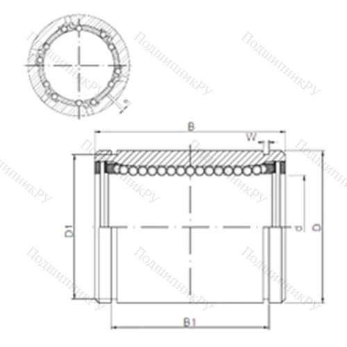 Подшипник шариковый линейный LM 80AJ от производителя  CX Подшипник шариковый линейный LM 80AJ от производителя  CX