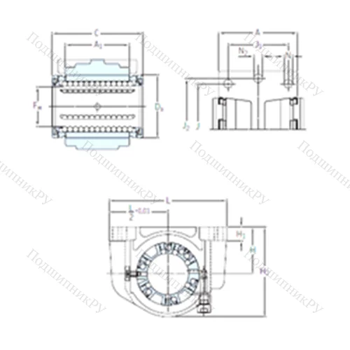 Подшипник шариковый линейный LUCS 60