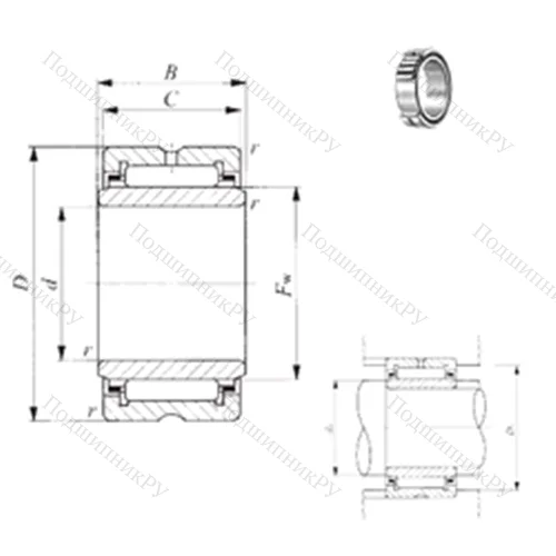 Подшипник игольчатый радиальный TRI 558138
