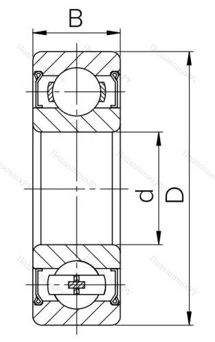 Шариковый однорядный подшипник 80205 (6205 ZZ) в Орле