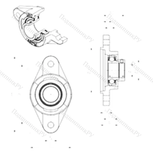 Подшипниковый узел шариковый радиальный ESFLZ 204