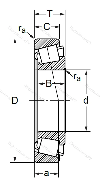 Конический роликовый подшипник 7203 (30203) в Орле