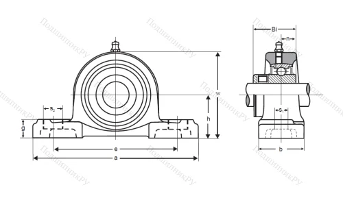 Подшипниковый узел UKP 208 в Орле