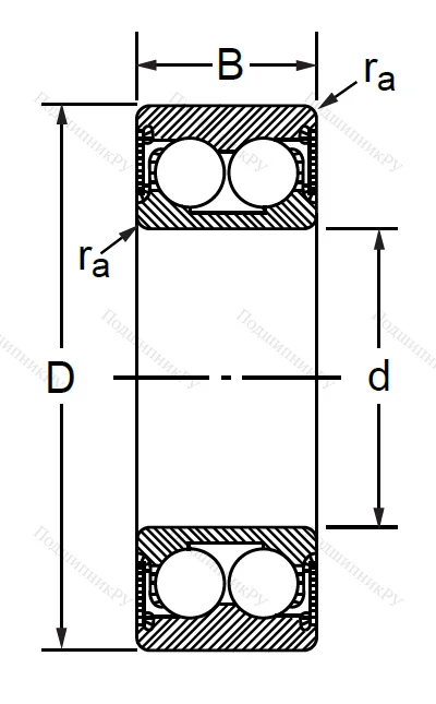 Радиально-упорный шариковый подшипник 3056204 2RS (3204 A 2RSTN) в Орле