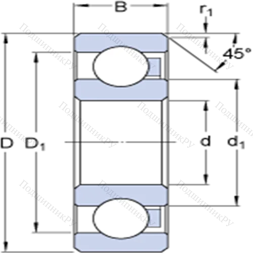 Однорядные полимерные подшипники 626/HR 22T 2 от производителя  SKF Однорядные полимерные подшипники 626/HR 22T 2 от производителя  SKF