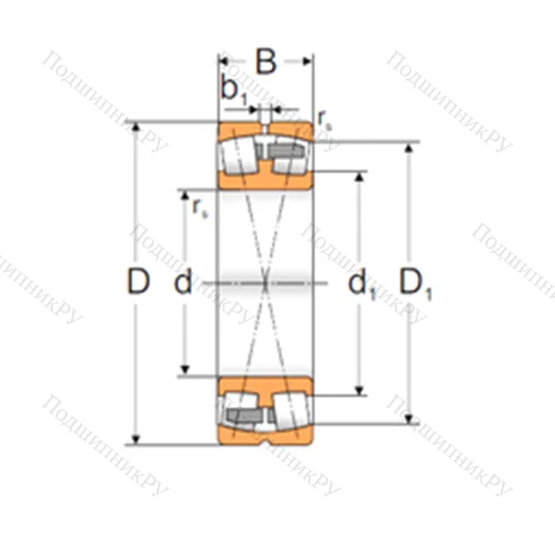 Подшипник роликовый радиальный самоцентрирующийся 22212 MBW 33