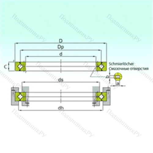 Подшипник роликовый опорно-поворотный RB 30040 от производителя  ISB Подшипник роликовый опорно-поворотный RB 30040 от производителя  ISB