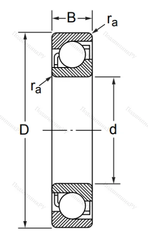 Радиально-упорный шариковый подшипник 7211 AC/DT (446211 Е ГОСТ) в Орле