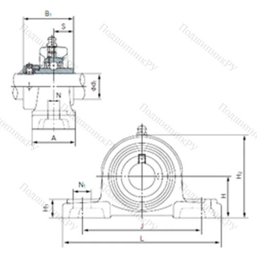 Подшипниковый узел шариковый радиальный UGP 211