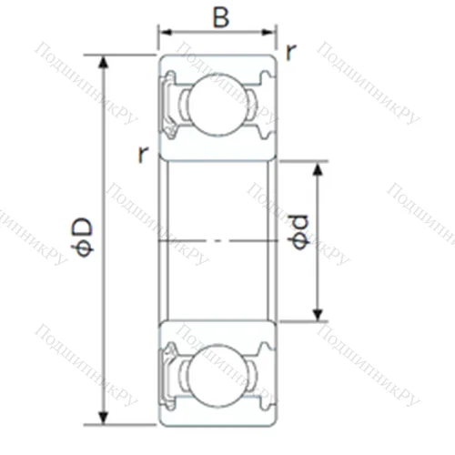 Подшипник шариковый радиальный 6210NSE