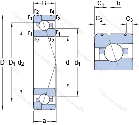 Подшипник 7018 CE/HCP 4AL 1