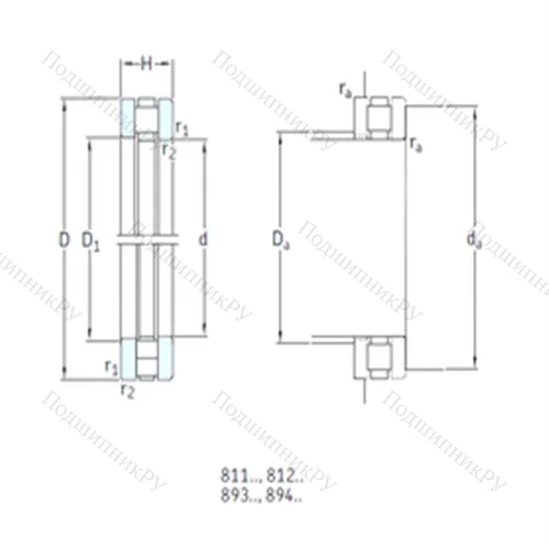 Подшипник роликовый упорный 89308TN от производителя  SKF