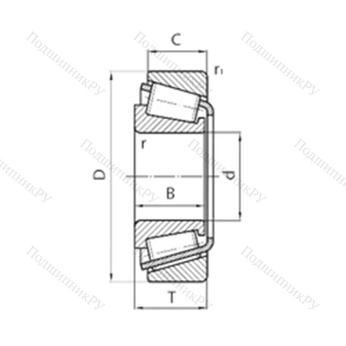 Подшипник роликовый радиально-упорный BT 1-0382/Q от производителя  SKF