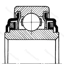 Модификация подшипника 6-530209КУС1 размер 45x85x21/29 от производителя  ГПЗ-1