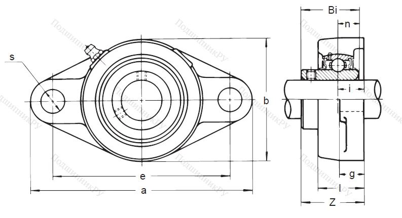 Подшипниковый узел UCFL 214