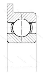 Подшипник  840016 размер 6x17x6 от производителя  ГПЗ-21 Подшипник  840016 размер 6x17x6 от производителя  ГПЗ-21
