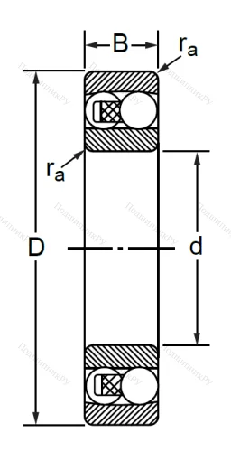Двухрядный шариковый подшипник 1503 2RS E (2203 2RSTN) в Орле