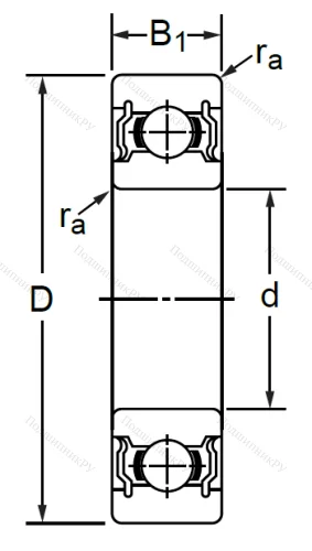 Дюймовый шариковый подшипник RLS 4 2RS (LJ 1/2-2RS) в Орле