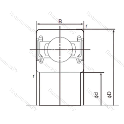 Подшипник шариковый радиальный 6208-2NKE