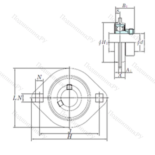 Подшипниковый узел шариковый радиальный SAPFL 203