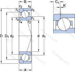 Подшипник 71922 CE/P 4AH 1