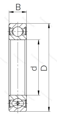 Шариковый однорядный подшипник 180203 T (6203 2RST) в Орле