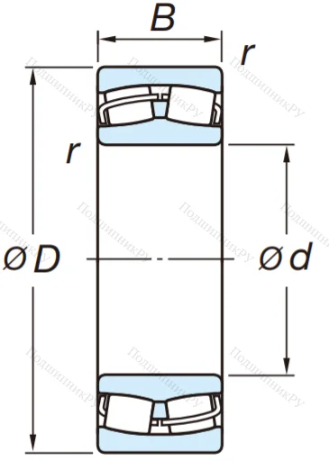 Сферический роликовый подшипник 22228 RZW 33
