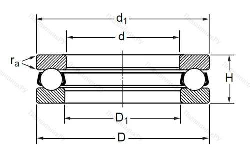 Упорный шариковый подшипник 8411 (51411) в Орле