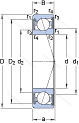 Подшипник S 71919 CE/P 4A