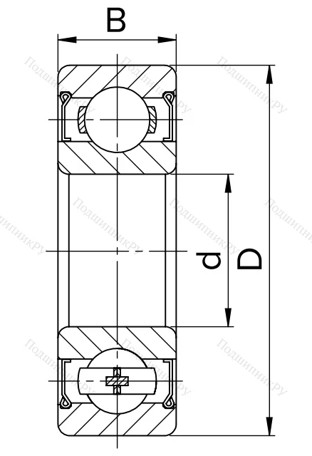 Миниатюрный шариковый подшипник 80019 (609 ZZ) 69PP62SBT9 в Орле