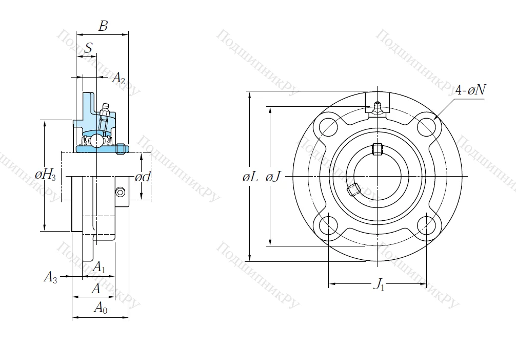 Подшипниковый узел UCFC 212 J