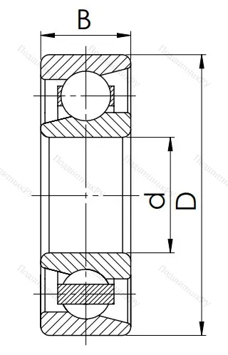 Радиально-упорный шариковый подшипник 46124 Л (7024 ACM) в Орле