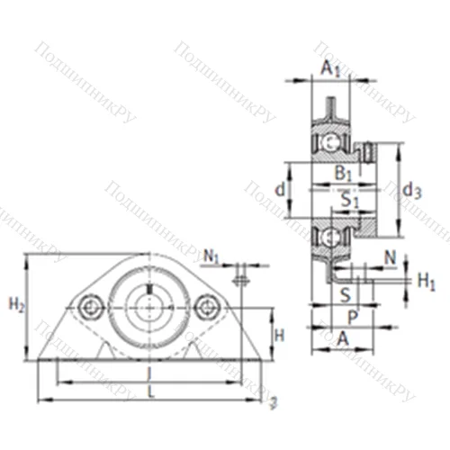Подшипниковый узел шариковый радиальный PBS 30