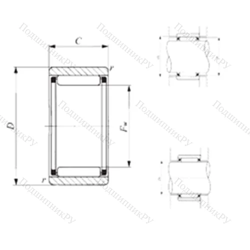 Подшипник игольчатый радиальный RNAF 122212