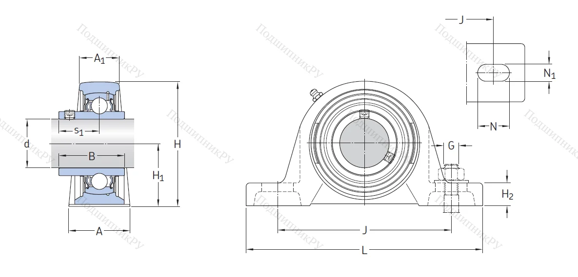 Подшипниковый узел SY 35 TF