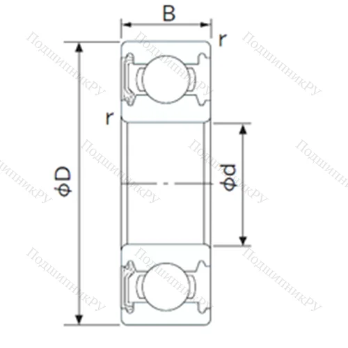 Подшипник шариковый радиальный 6311NKE