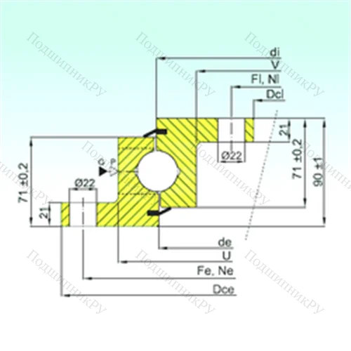 Подшипник шариковый опорно-поворотный NBL.30.1355.201-2PPN